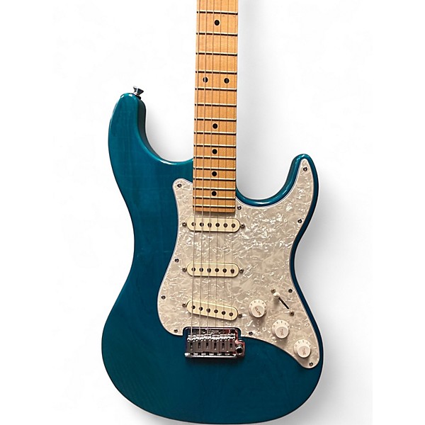 Used Melancon Pro Artist S aqua blue Solid Body Electric Guitar