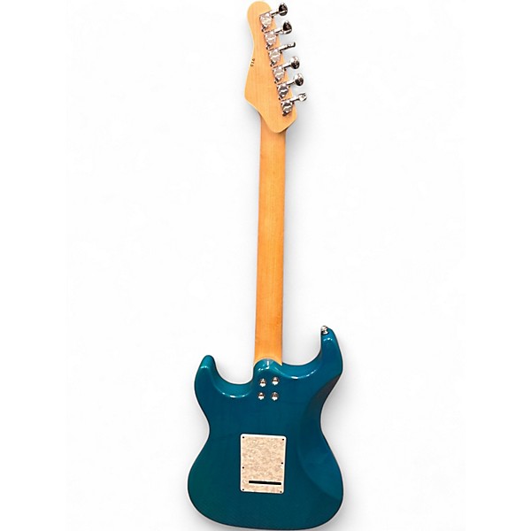 Used Melancon Pro Artist S aqua blue Solid Body Electric Guitar