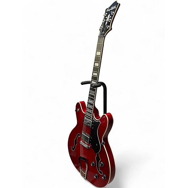 Used Hagstrom Viking Cherry Hollow Body Electric Guitar