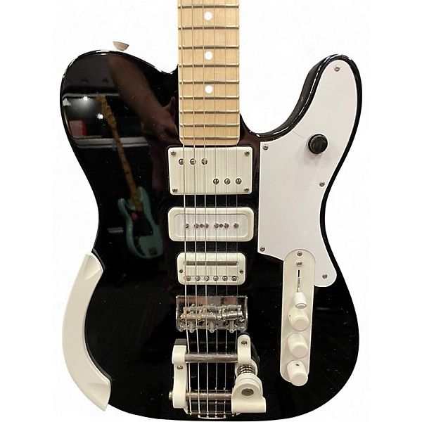 Used Fender Jack White Triplecaster Telecaster Black Solid Body Electric Guitar