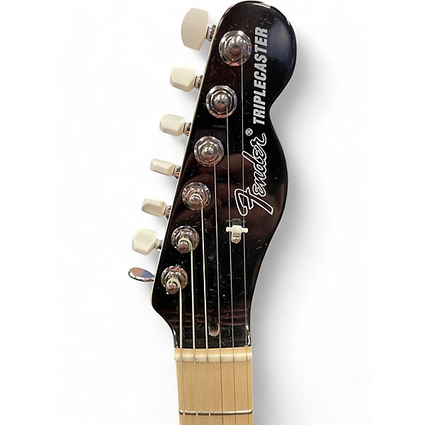 Used Fender Jack White Triplecaster Telecaster Black Solid Body Electric Guitar