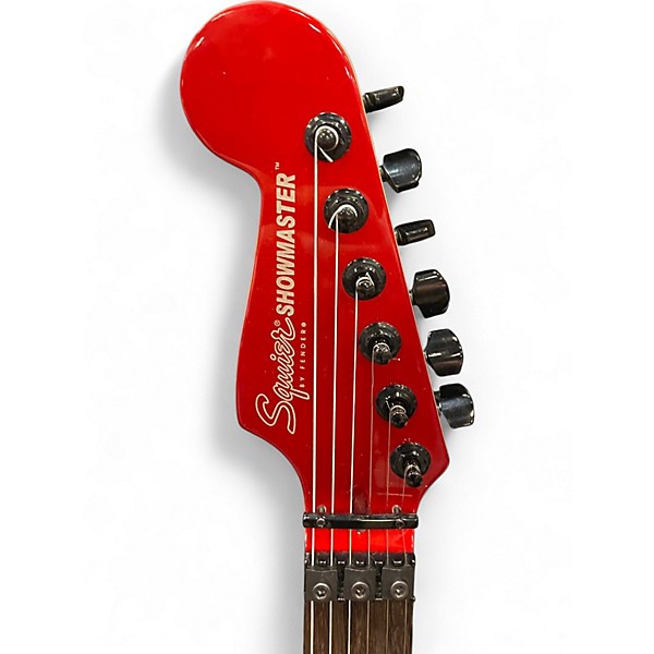Used Squier Showmaster Jason Ellis Red Solid Body Electric Guitar