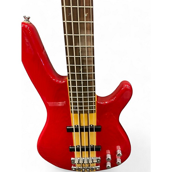 Used Douglas NECK THRU RED Electric Bass Guitar