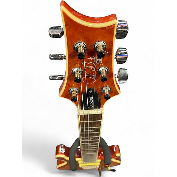 Used PRS SE Custom 24 exotic burl sunburst Solid Body Electric Guitar