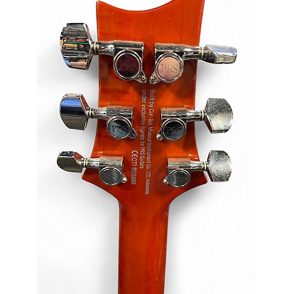 Used PRS SE Custom 24 exotic burl sunburst Solid Body Electric Guitar