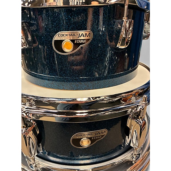 Used TAMA 4 Piece COCKTAIL JAM INDIGO SPARKLE Drum Kit