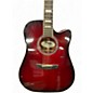 Used D'Angelico Premier Delancey Cutaway Dreadnought RED Acoustic Electric Guitar