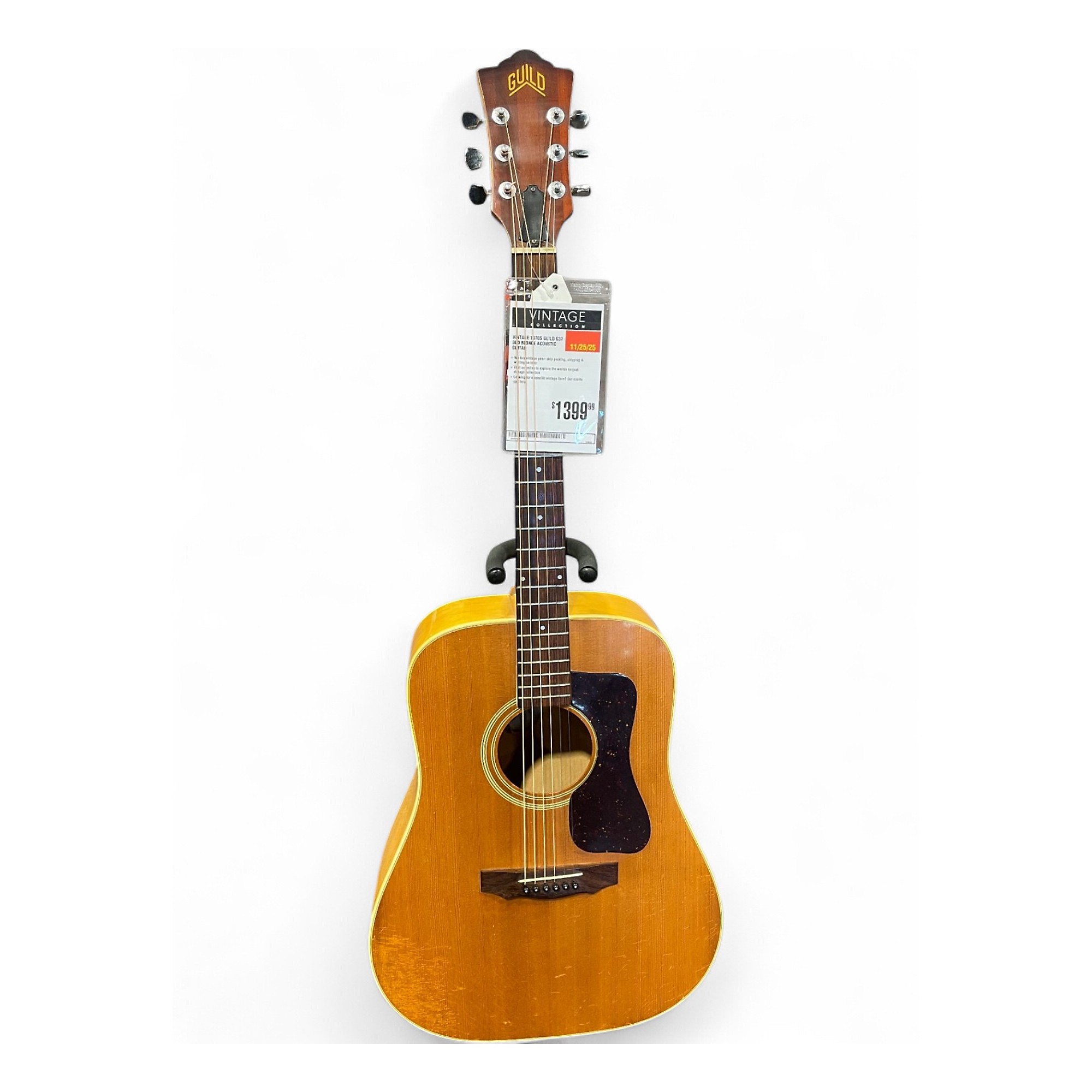 Vintage 1970s Guild G37 BLD Blonde Acoustic Guitar Blonde | Guitar