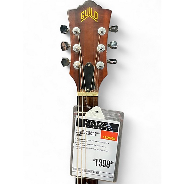 Vintage 1970s Guild G37 BLD Blonde Acoustic Guitar