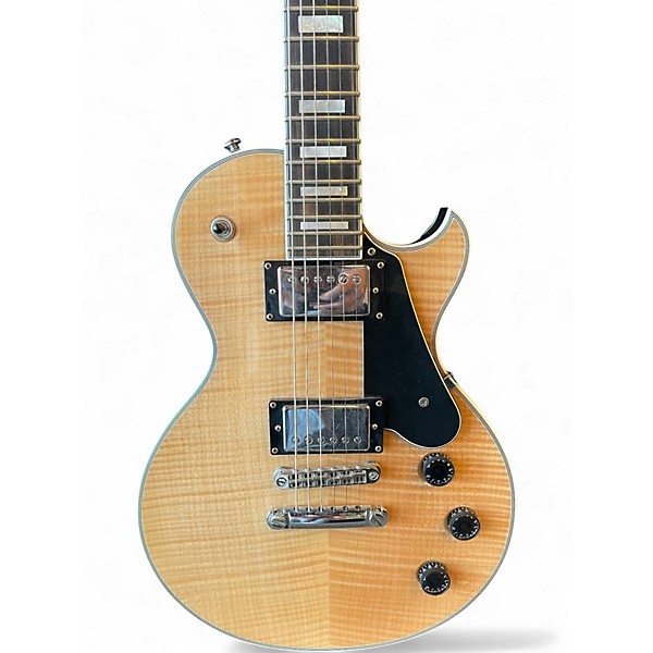 Used Schecter Guitar Research Solo-II Custom Natural Top Black Back Solid Body Electric Guitar