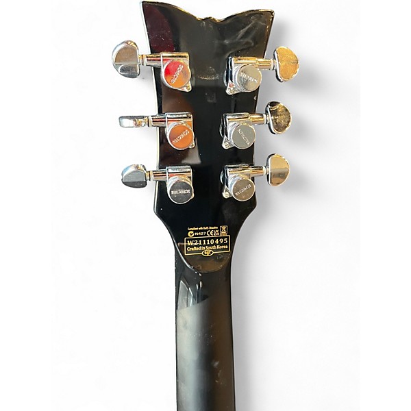 Used Schecter Guitar Research Solo-II Custom Natural Top Black Back Solid Body Electric Guitar