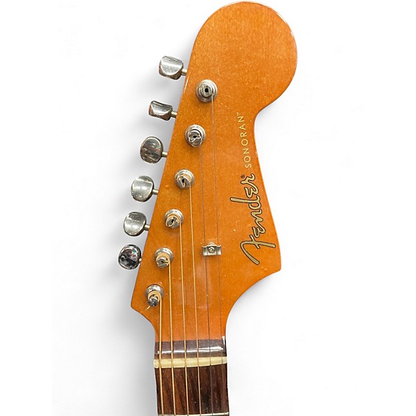 Used Fender Sonoran SCE California Custom Dreadnought Natural Acoustic Electric Guitar