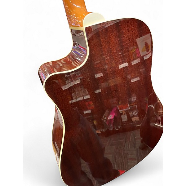 Used Fender Sonoran SCE California Custom Dreadnought Natural Acoustic Electric Guitar