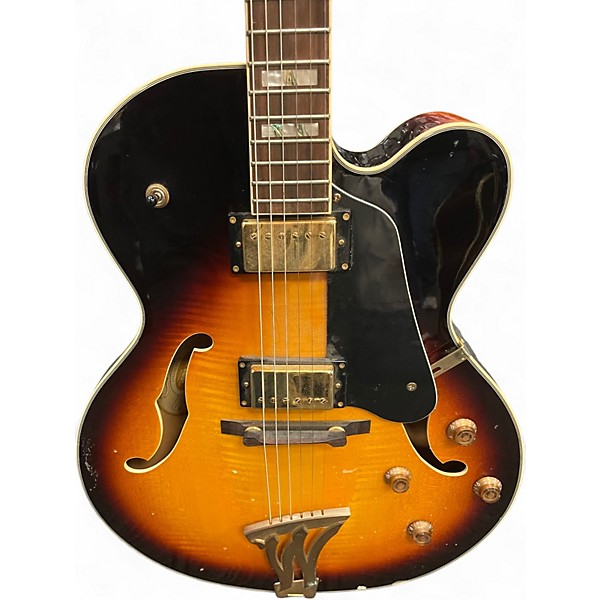 Used Washburn J-5 Tobacco Burst Hollow Body Electric Guitar