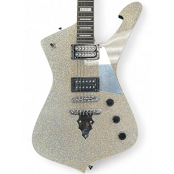 Used Ibanez PS60 Silver Sparkle Solid Body Electric Guitar