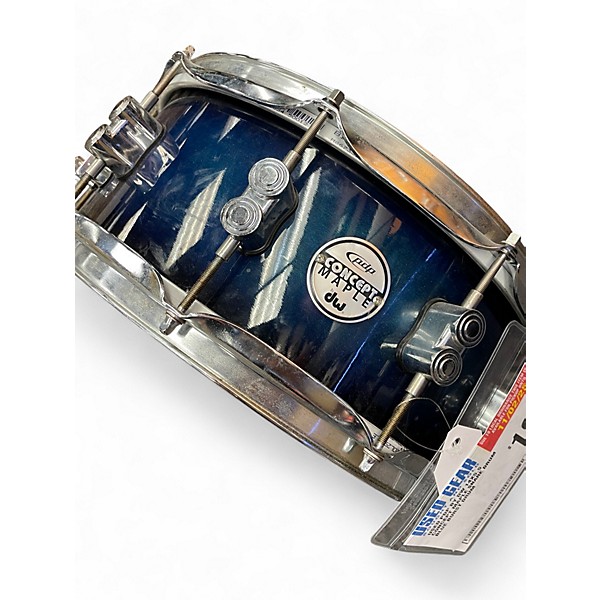 Used PDP by DW 14X5.5 Concept Maple Snare Drum Blue Burst Drum