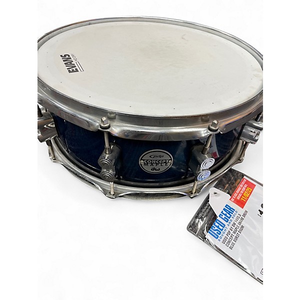 Used PDP by DW 14X5.5 Concept Maple Snare Drum Blue Burst Drum
