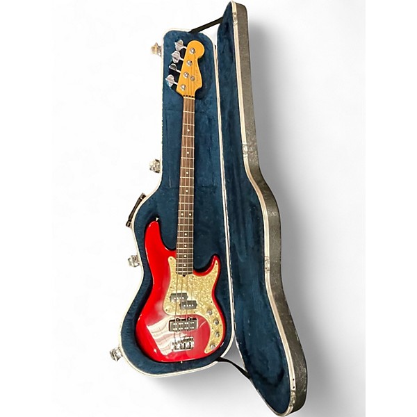 Vintage 1996 Fender P-bass Deluxe Crimson burst Electric Bass Guitar