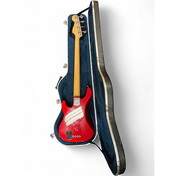 Vintage 1996 Fender P-bass Deluxe Crimson burst Electric Bass Guitar