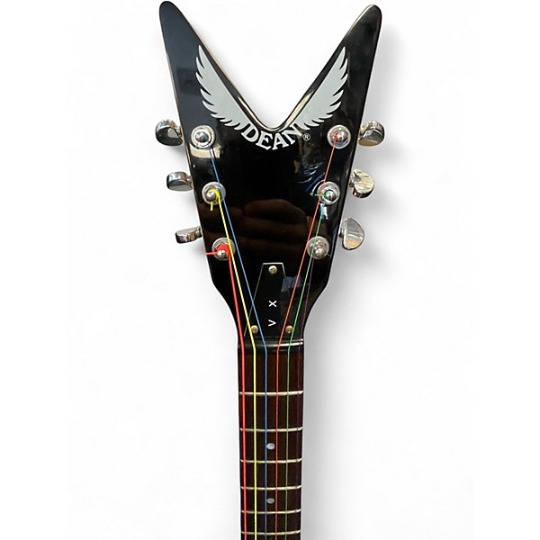 Used Dean V Stealth Black Solid Body Electric Guitar