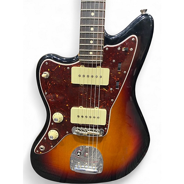 Used Fender American Professional Jazzmaster LH 3 Tone Sunburst Solid Body Electric Guitar