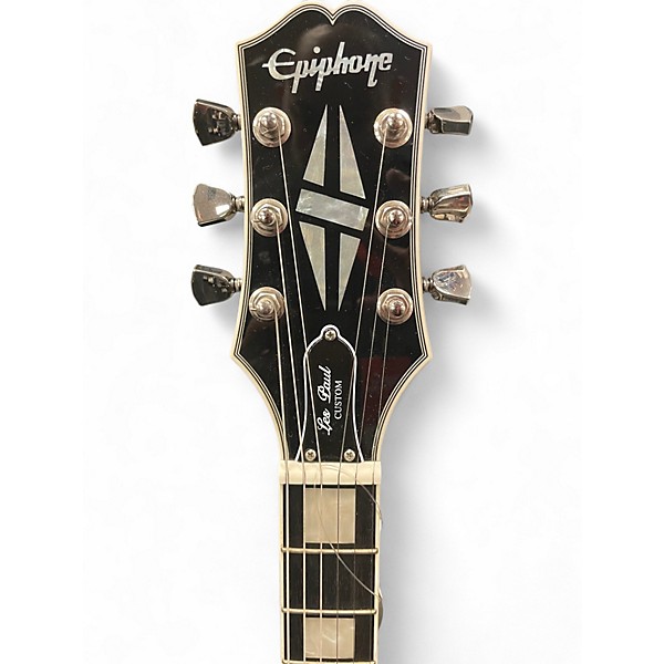 Used Epiphone Les Paul Custom Silverburst Solid Body Electric Guitar