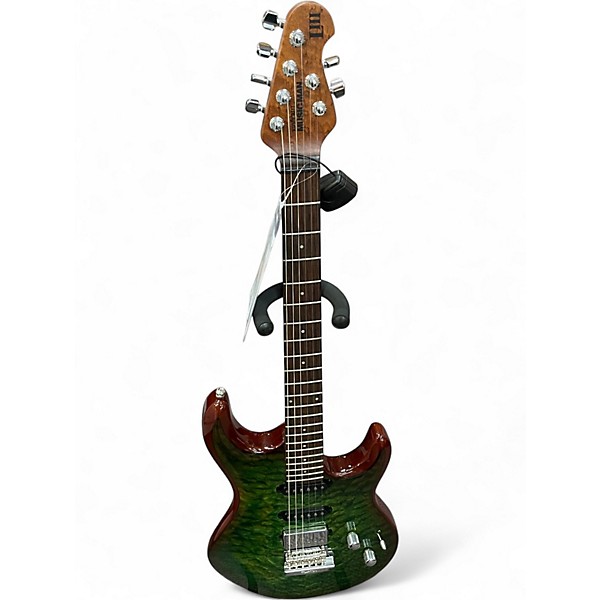 Used Ernie Ball Music Man LIII HSS QUILT TOP LUSCIOUS GREEN Solid Body Electric Guitar