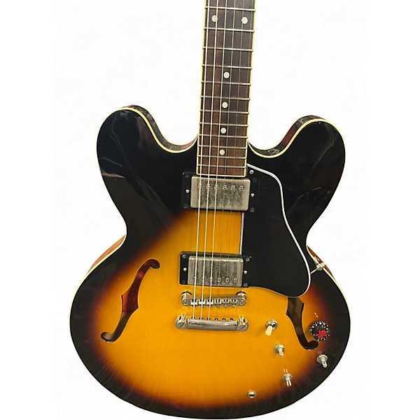 Used Epiphone ES335 3 Tone Sunburst Hollow Body Electric Guitar