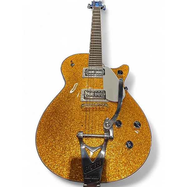 Used Gretsch Guitars G5230T Modified Gold Sparkle Solid Body Electric Guitar