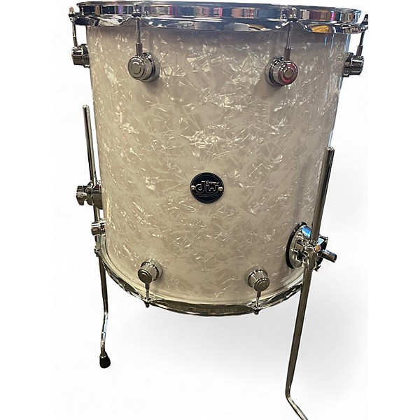 Used DW 3 Piece Performance Series White Marine Drum Kit