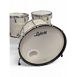 Vintage 1970s Ludwig 4 Piece Rocker  White oyster Drum Kit
