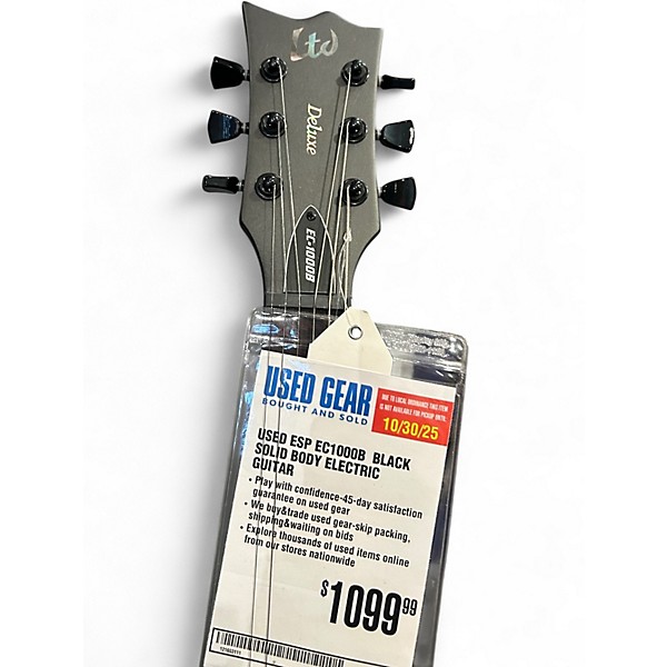 Used ESP EC1000B  BLACK Solid Body Electric Guitar