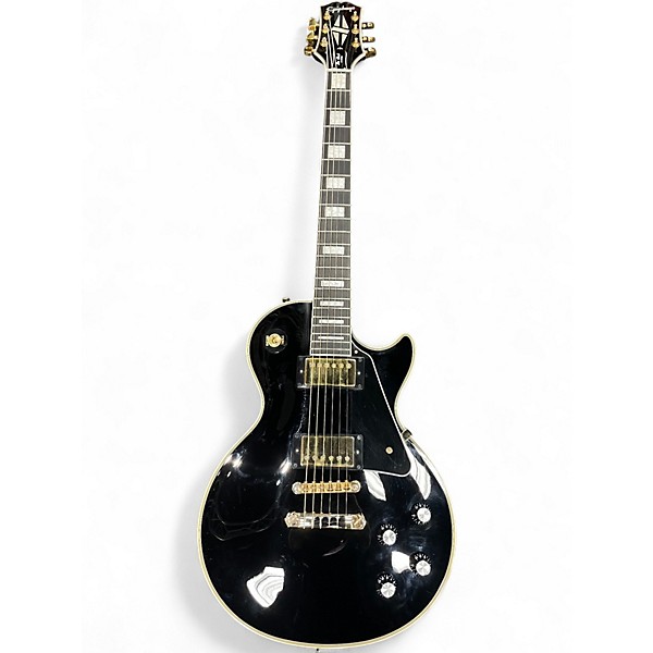 Used Epiphone Les Paul Custom Ebony Solid Body Electric Guitar