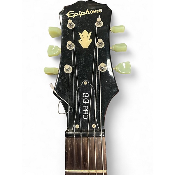 Used Epiphone SG PRO LEFT HANDED Candy Apple Red Electric Guitar