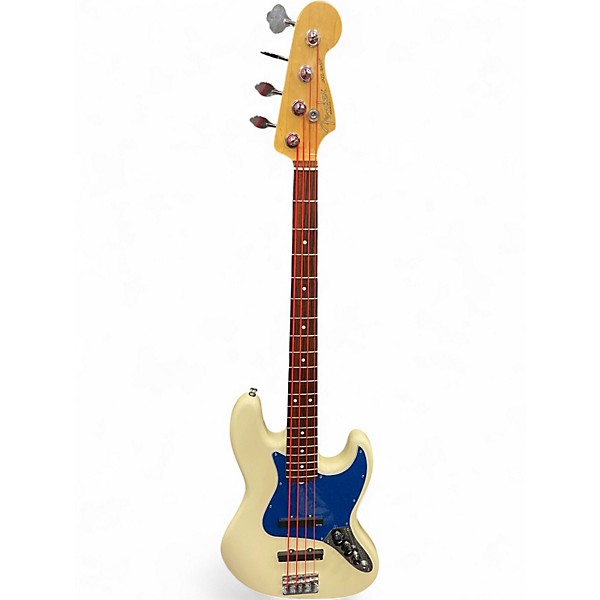 Used Fender American Standard Jazz Bass Cream Electric Bass Guitar