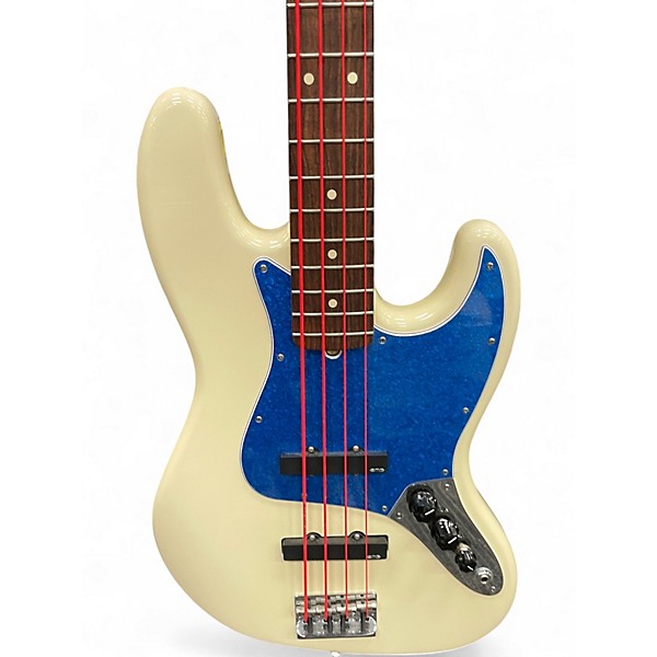 Used Fender American Standard Jazz Bass Cream Electric Bass Guitar