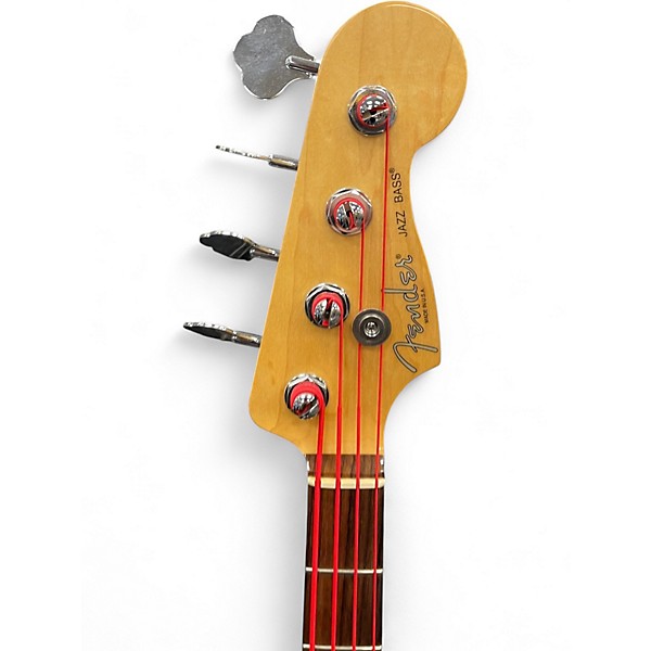 Used Fender American Standard Jazz Bass Cream Electric Bass Guitar