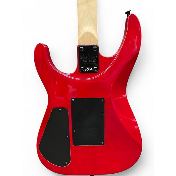 Used Jackson JS34Q Dinky Transparent Red Solid Body Electric Guitar