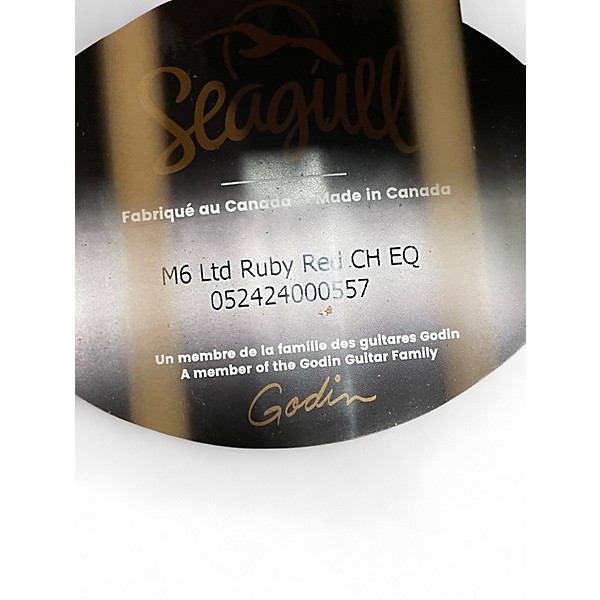 Used Seagull M6 LTD CH EQ RUBY RED Acoustic Guitar