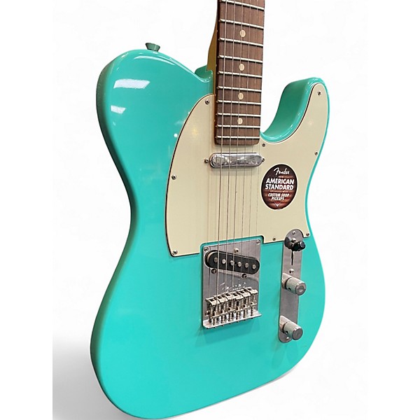 Used Fender Ltd American Standard Seafoam Green w/ Matching Head cap Solid Body Electric Guitar