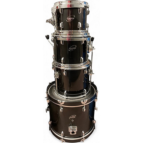 Used 1990s Ludwig 4 Piece Rocker Elite Black Laquer Drum Kit