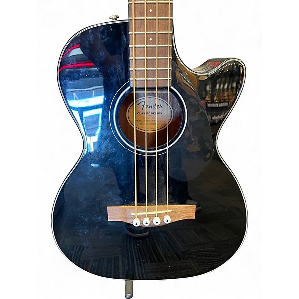 Used Fender CB60SCE  Black Acoustic Bass Guitar
