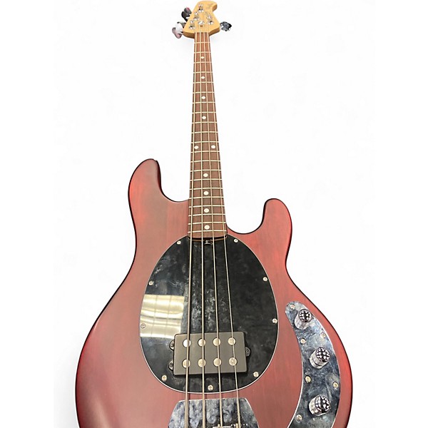 Used Sterling by Music Man STING RAY Burgundy Electric Bass Guitar