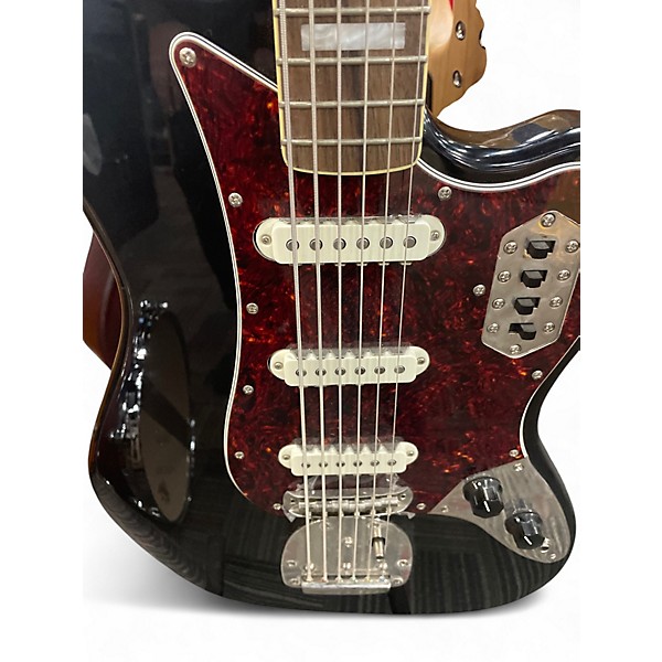 Used Fender SQUIER 6 SATIN BLACK Electric Bass Guitar