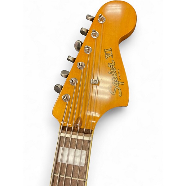 Used Fender SQUIER 6 SATIN BLACK Electric Bass Guitar