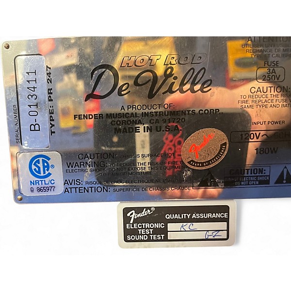 Used Fender Hot Rod Deville 60W 4x10 Tube Guitar Combo Amp