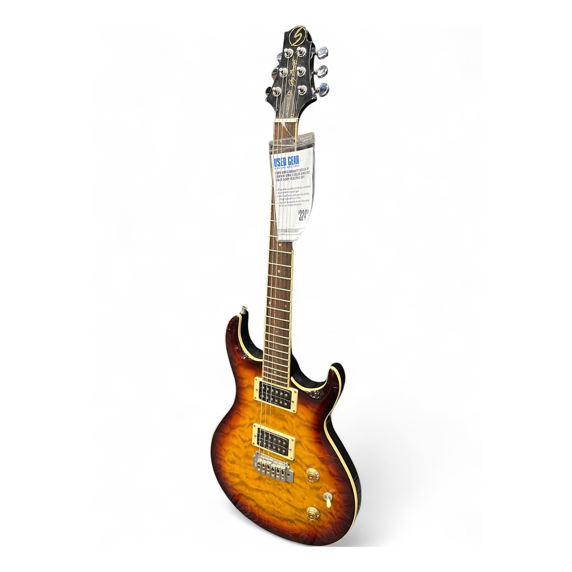 Used Greg Bennett Design by Samick UM4 2 Color Sunburst Solid Body