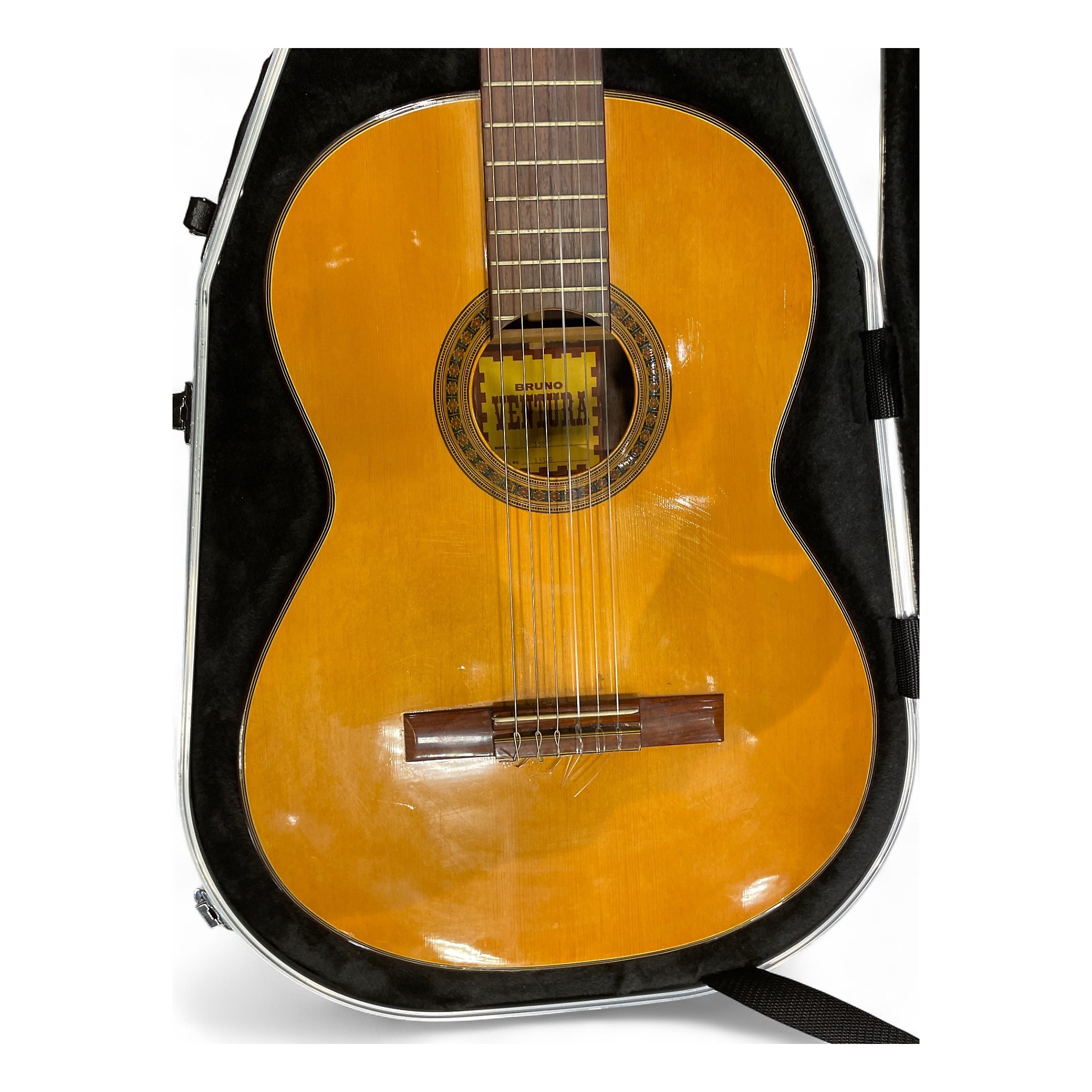 Used 1960s Ventura Bruno 1587 Natural Classical Acoustic Guitar