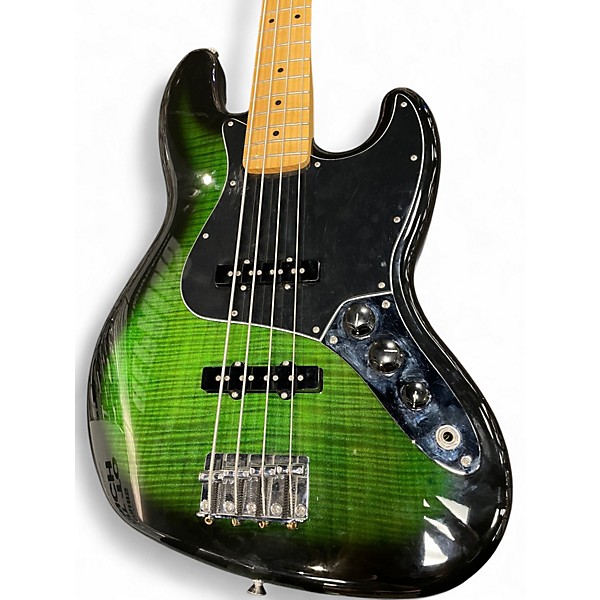 Used Fender Standard Jazz Bass Emerald Green Electric Bass Guitar