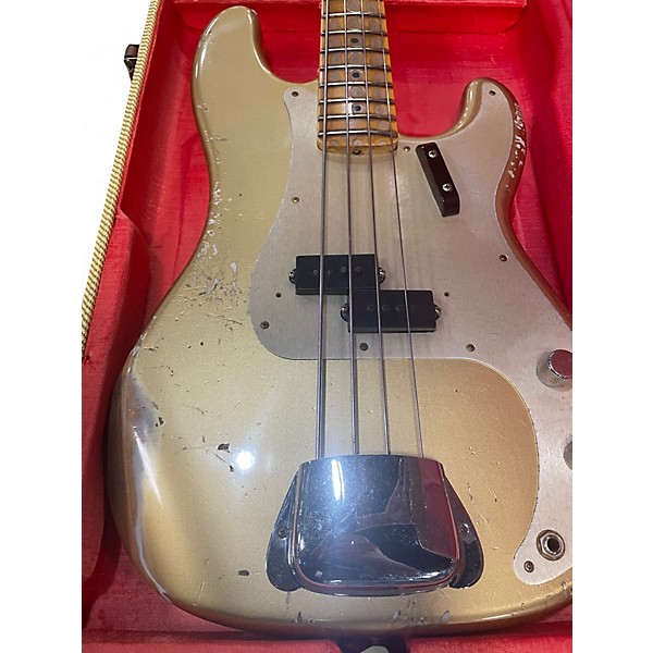 Used Fender F24 LTD P-JAZZ BASS  Aztec Gold Electric Bass Guitar